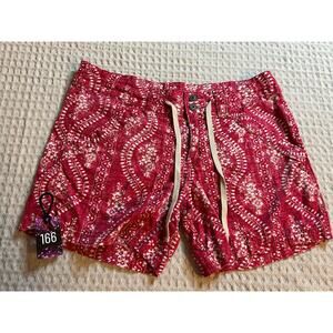 Patagonia Island Hemp Shorts, Size 6 Folk Road: Classic Red
